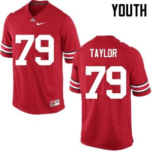 NCAA Ohio State Buckeyes Youth #79 Brady Taylor Red Nike Football College Jersey WND3345QM